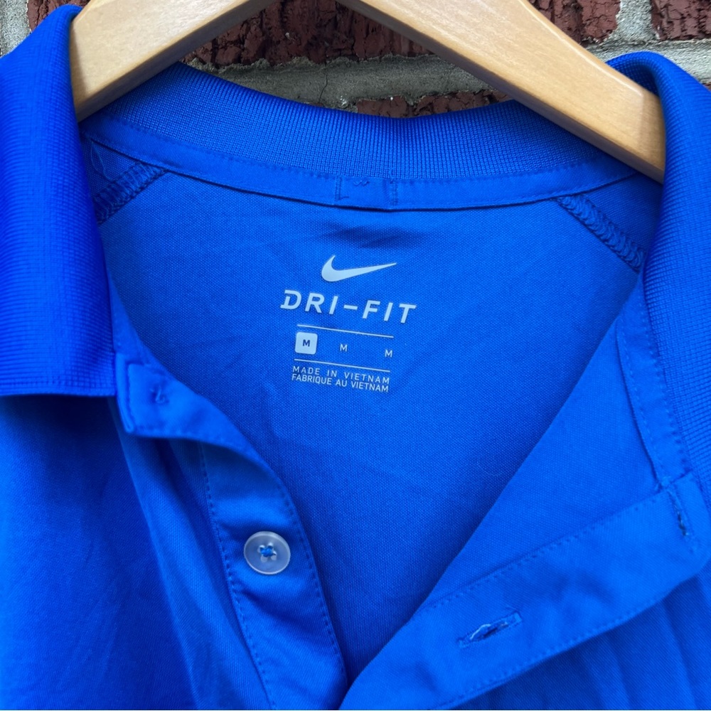 Nike Royal Blue Dri-Fit Collared Short Sleeve Shirt - Picture 2 of 3